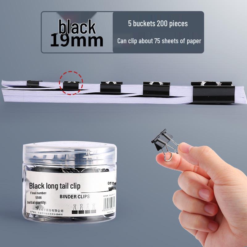 10-Pack Office Swallowtail Clips: Long Tail, Stationery, File, and Ticket Clips