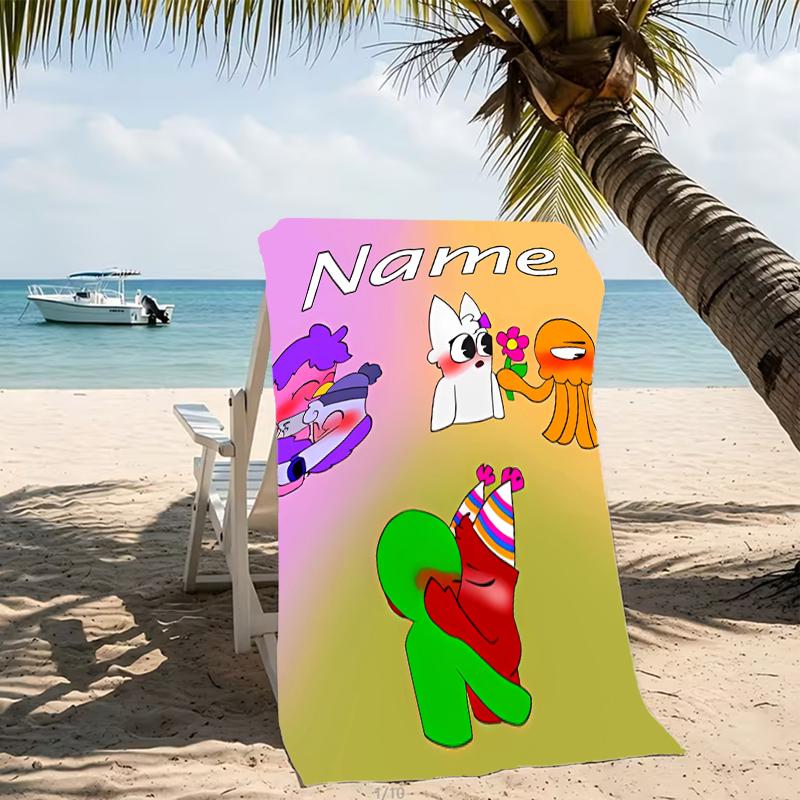 Customizable Personalized Beach Towels Garten Of Banban Themed designs.Suitable for the Beach, Yoga, Sports;ideal As Beach Accessories