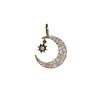 925 Sterling Silver Plated Zircon Star and Moon Pendant Necklace Women Light Luxury Jewelry Gift