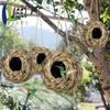 AEE2-4Pack Hanging Bird Nest House For Outside,Hand Woven Made Of Natural Grass 12 X 12Cm For Gardens,Balconies,Tree Trunks