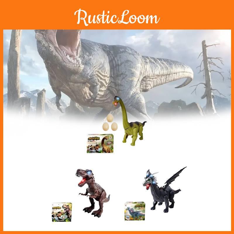 Kids Plastic Dinosaur Toy Led Lighting Walking Ability Sensory Emotional Growth