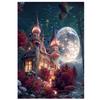 Full Round Embroidery Diamond Square Mosaic Fantasy Mushroom House Diamond Painting Cross Stitch Hand Landscape Home Decor