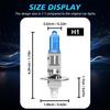 2PCS Universal H1 Halogen Headlight Car Light 6000K 12V Cool Blue Hyper White Bulb Easy Installtion