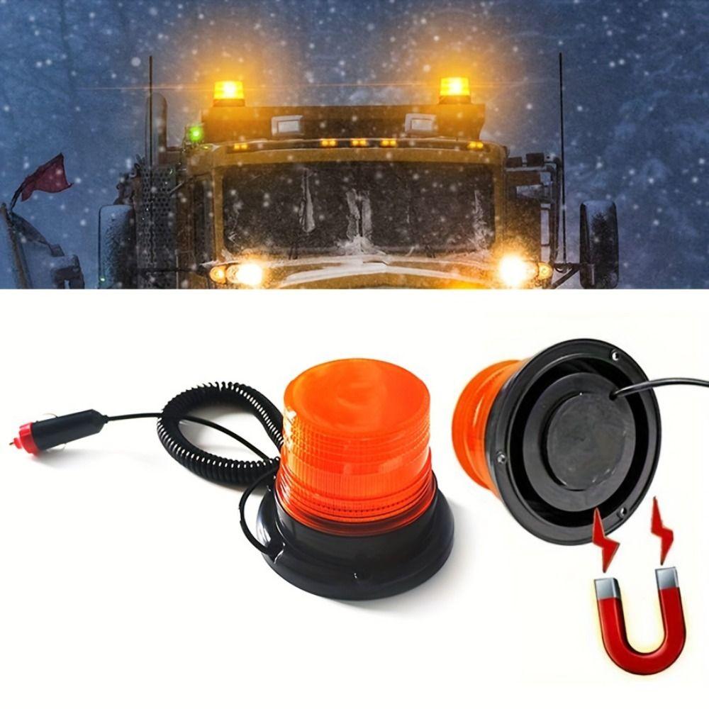 12V LED Car Warning Light 24 LED LED Strobe Light Top Burst Flashing Light  School Bus Forklift