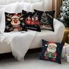 Santa Claus Elk Christmas Tree Pillowcase Bedroom Sofa Cushion Cover 100% Polyester Living Room Cushion Pillowcase Home Decor