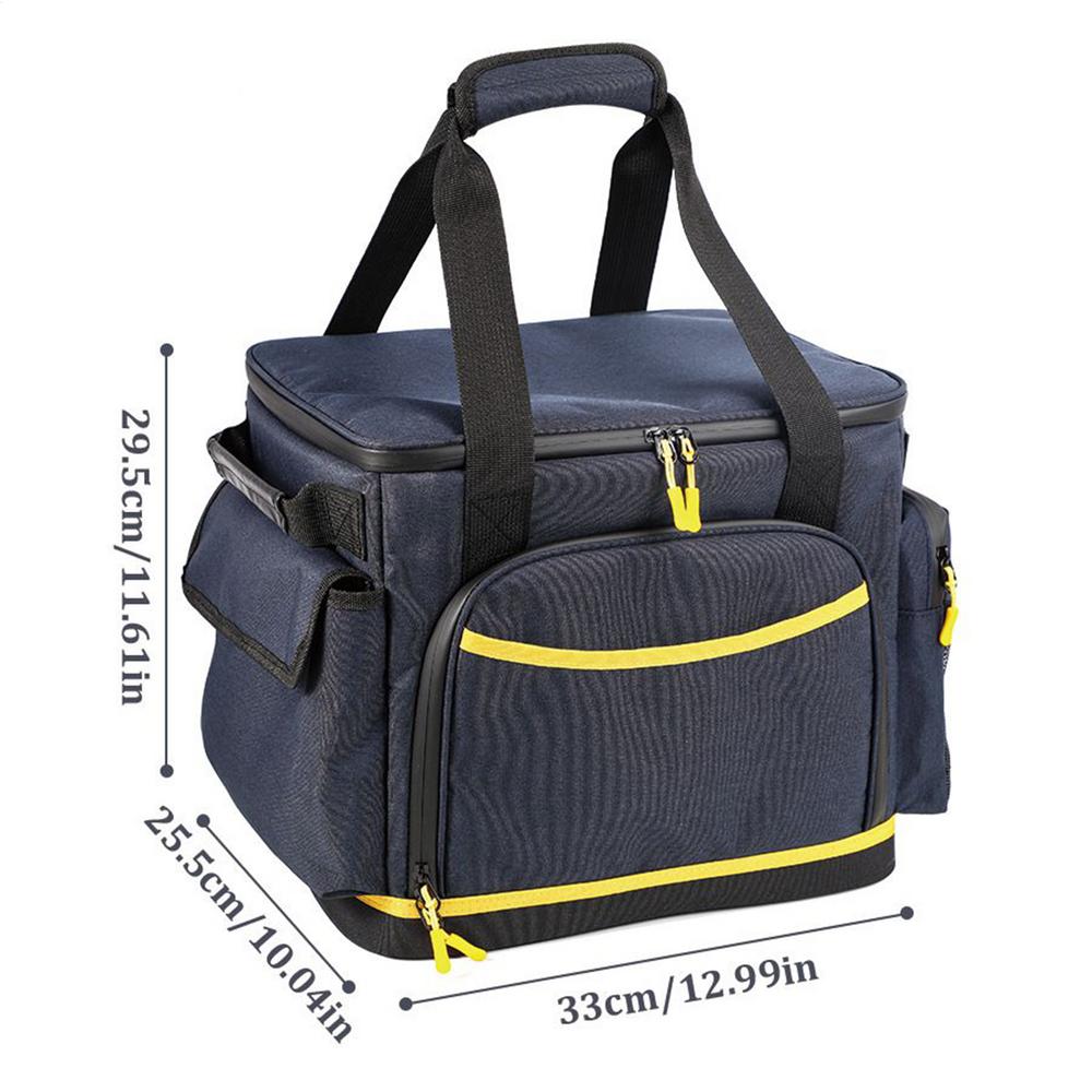 Portable Power Station Carrying Bag With Handle Waterproof Oxford Cloth Carrying Pouch Multiple Pockets For Charging Cables