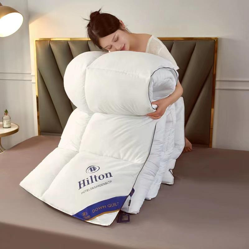 DoubleTree by Hilton All-Season Feather Down Quilt - Hotel Style for Spring, Autumn, and Winter.