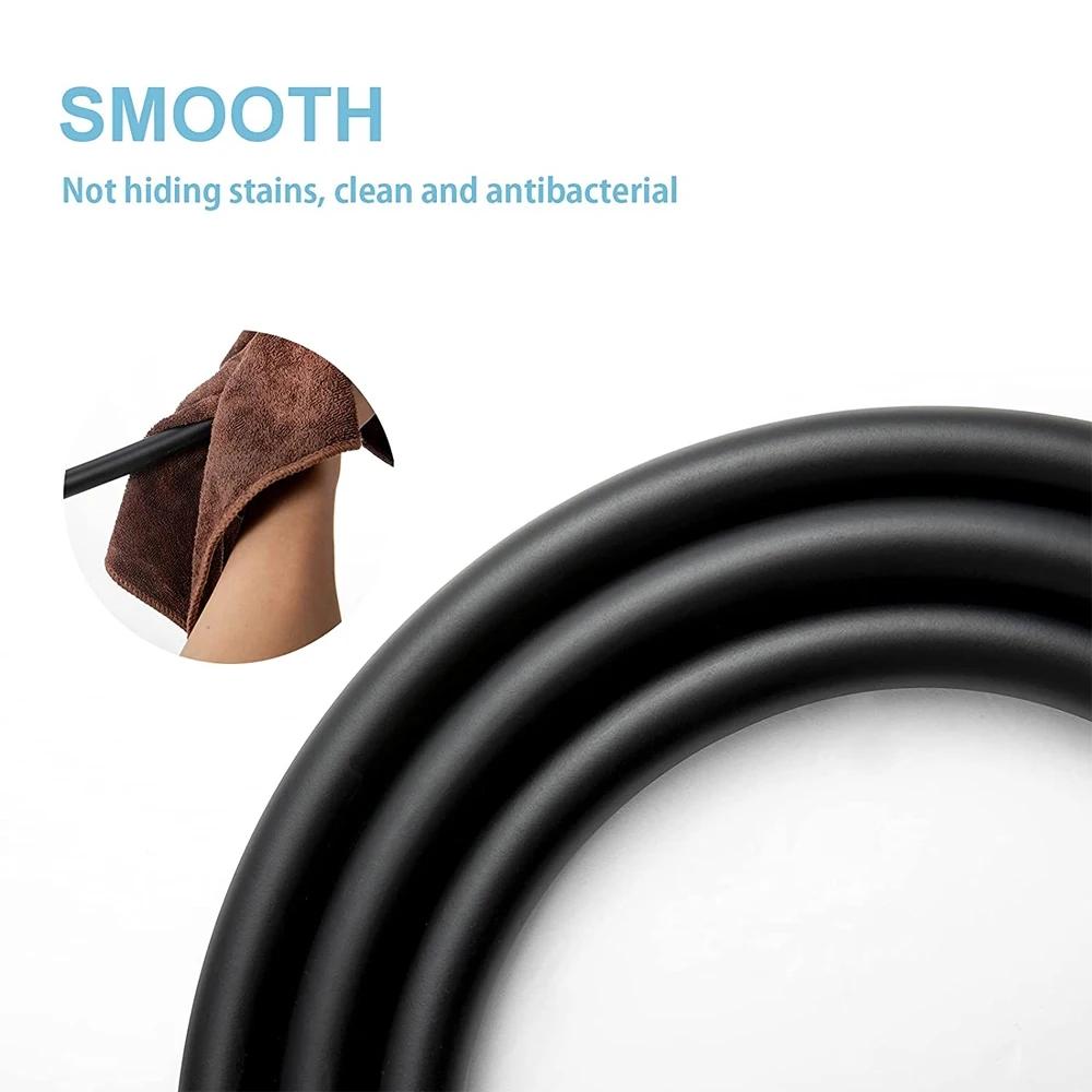 Golden 1.5M PVC High Pressure Shower Hose Flexible Shower Tube for Bathroom Shower Head Silver Black Bath Shower Hose Accessorie