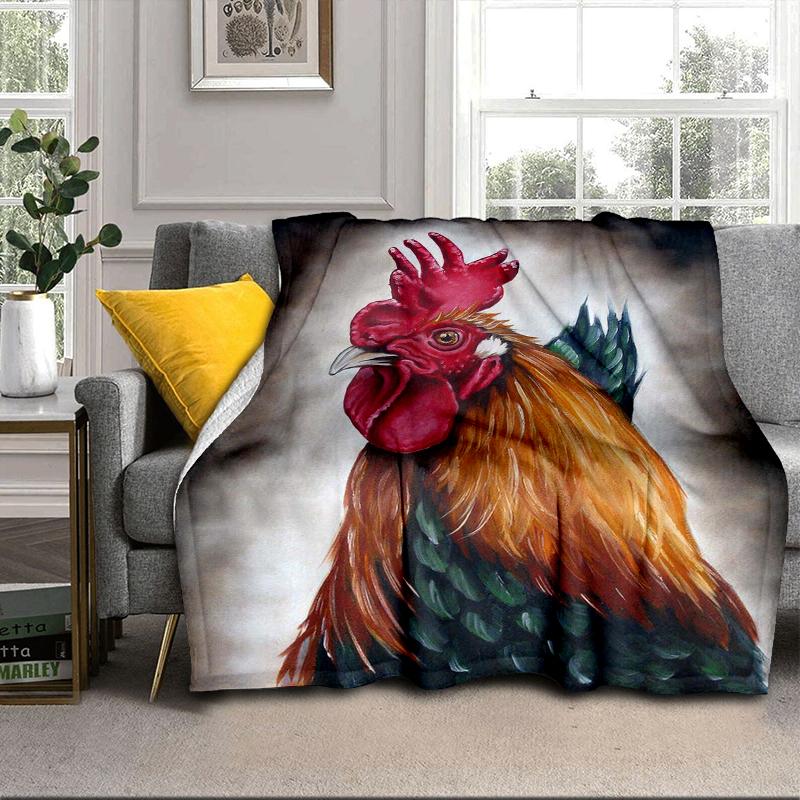 Hahn Im Vintage-Garten Decke Flanelldecke Überwurfdecke Sofabezug Decke Weiche Premium-Decke Picknickdecke Fernsehendecke Geschenke
