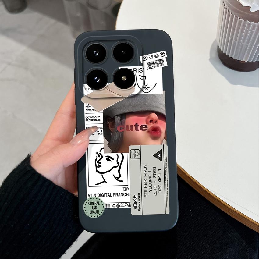 Trendy Girl Liquid Silicone Phone Case For Xiaomi 17 14 14T 15 15T Pro Poco C71 C75 M7 M8 F7 F8 Casing Premium Anti Slip Durable Shell For Xiaomi Capa