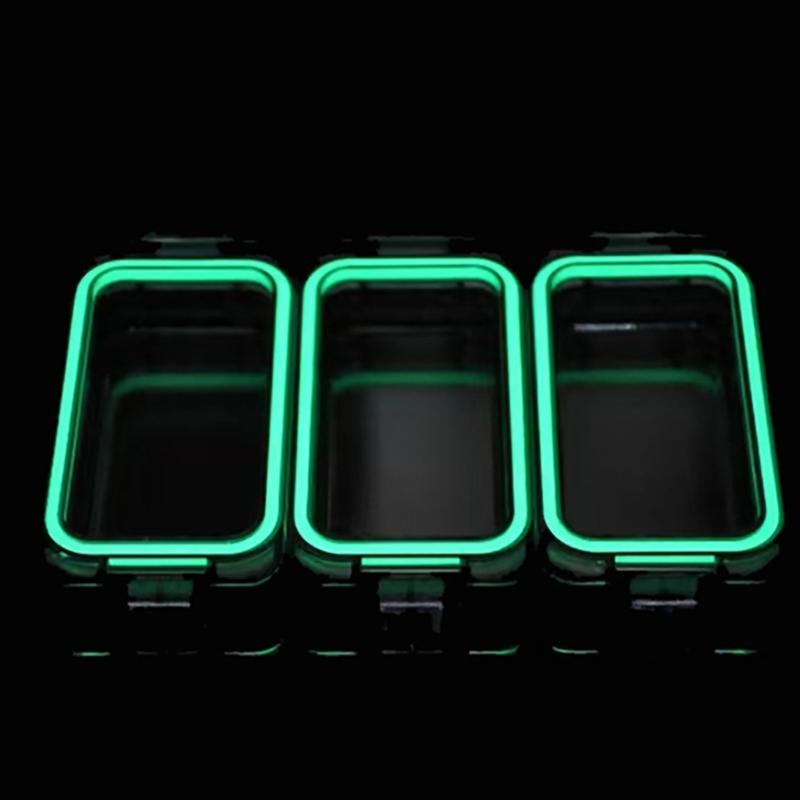 Fishing Tackle Storage Box Fishing Lures Tackle Organizers Fishing Water Resistant Magnetic Luminous Tackle Box