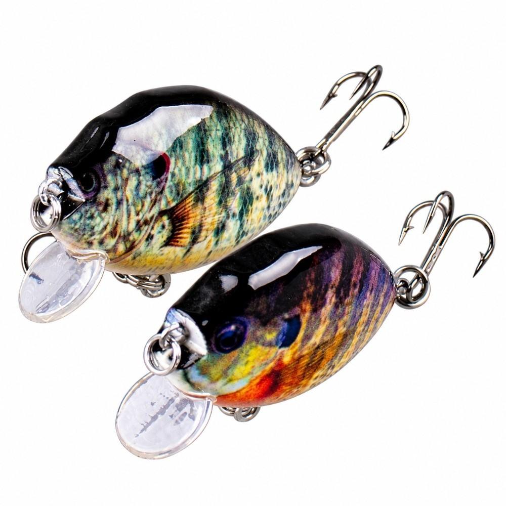 5PCS with 3D Eyes Swimbait Lures 6cm 14.7g Fishing Crankbait Freshwater Fishing