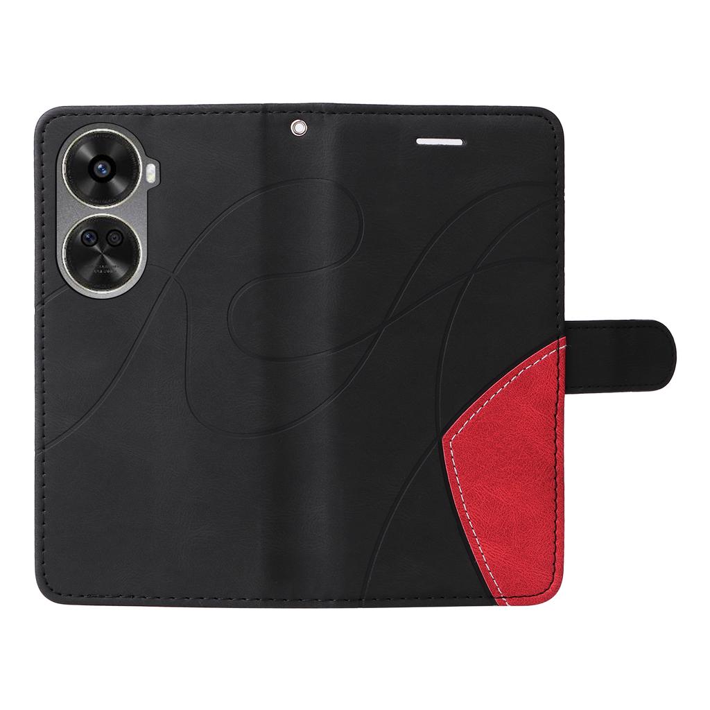 For Huawei nova 12 SE 4G/nova 11 SE Leather Case Wallet Stand Color Splicing Phone Cover