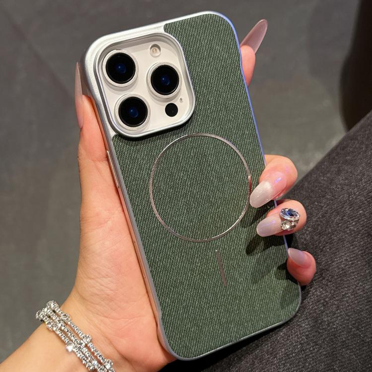 Retro Linen Fabric Magnetic Half Coverage Phone Case