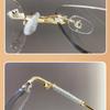 SummerFashion Frameless Photochromic Reading Glasses Advanced Photosensitive Anti Blue Light UV Protection