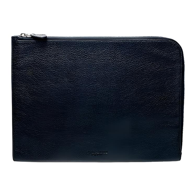 New COACH Leather Clutch Briefcase Tubas Men's Black C3143-QBBK