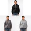 Streetwear Hoodie For Women With Color Block Design And Cotton Feel Fabric For Casual Style