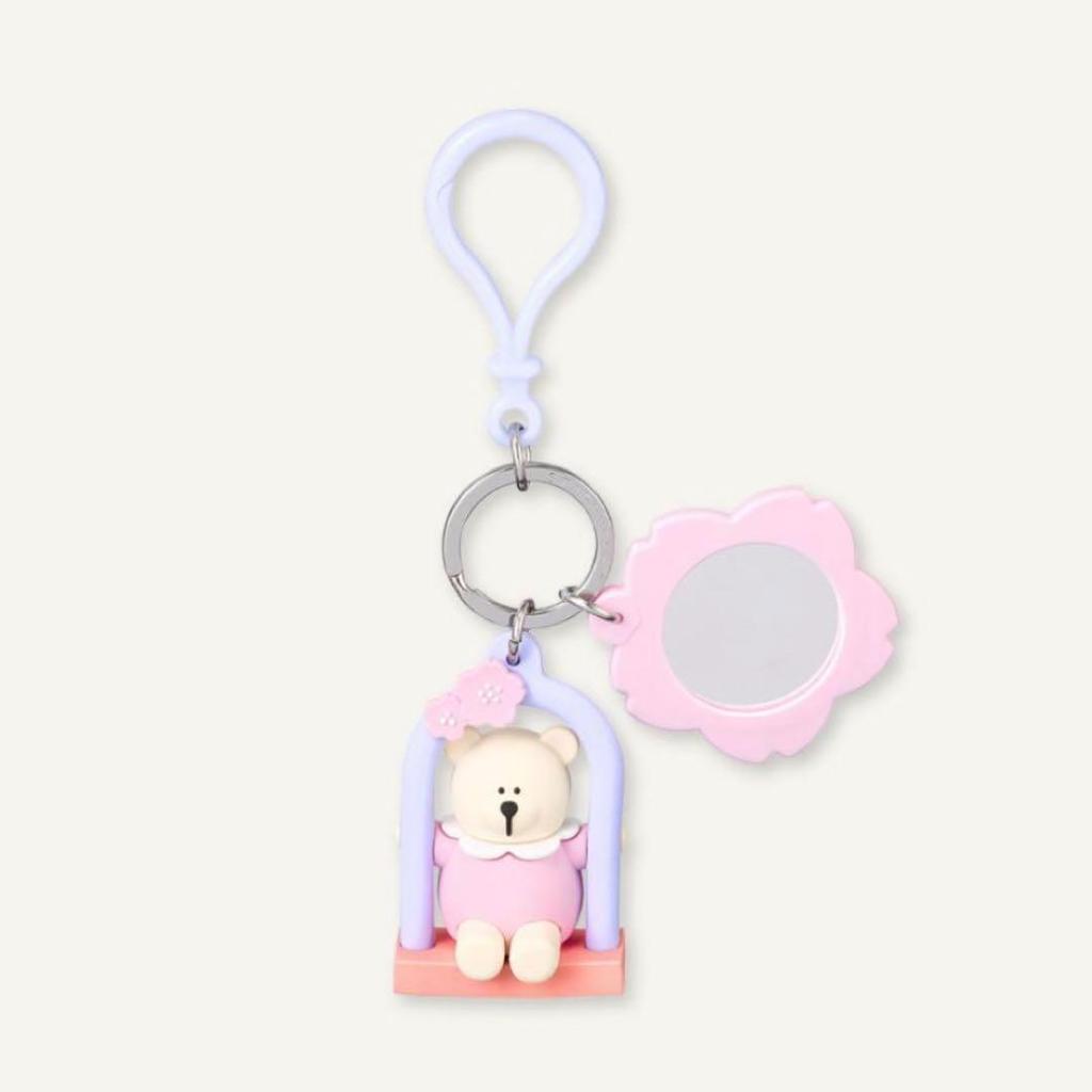 [USED] Korea Exclusive Starbucks Spring Bearista Keychain Key Holder Bear Cherry Blossom
