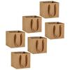 6-pack kraft paper bag, exquisite bonsai packaging shopping bag, brown