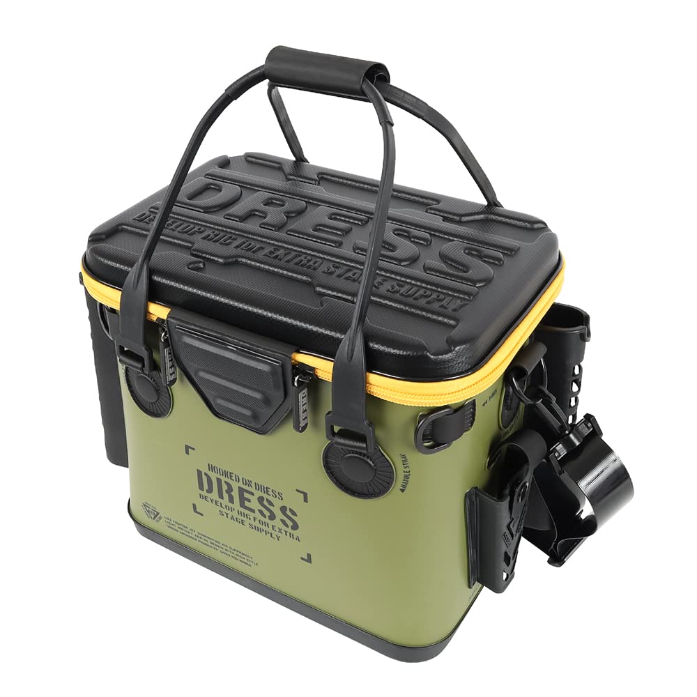 

Mini Bucket mesh Fishing 17L Rod Holder EVA Fishing Fishing Gear Fishing Case Waterproof Storage Container Tackle Bag [DRESS] Olive/Black (with