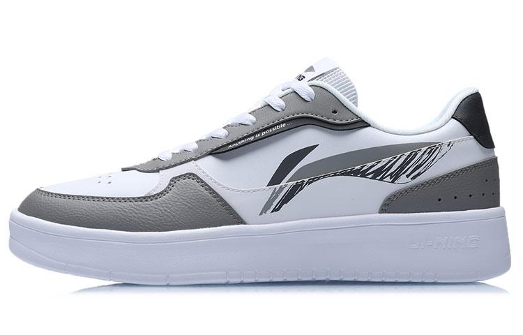 Li Ning Duda Low top Skateboard Shoes Men s White Gray AGCT333-1 39