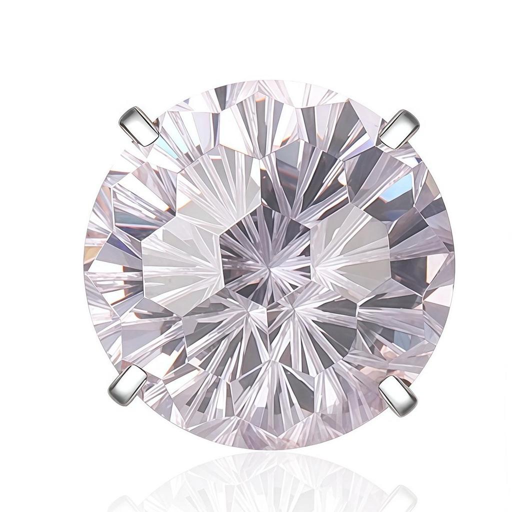 F136 Titanium Alloy Navel Ring with G23 Four-Prong 5A Blazing Fireworks Diamond