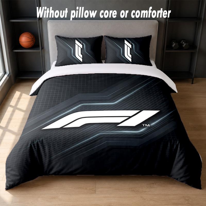 F1 Design Bed Bedding Set 1 Duvet Cover + 2 Pillowcases Soft Breathable Household Bed Linens