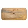 Hand Carved Wood Tray 12x6 Rustic Decorative Holder Natural Grain Flowers or Home Accent Display