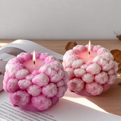 Moule en Silicone Fleurs Roses 3D Savon Fait Main Forme Plâtre Moule Ornements Fournitures Fabrication Bougies Aromatiques