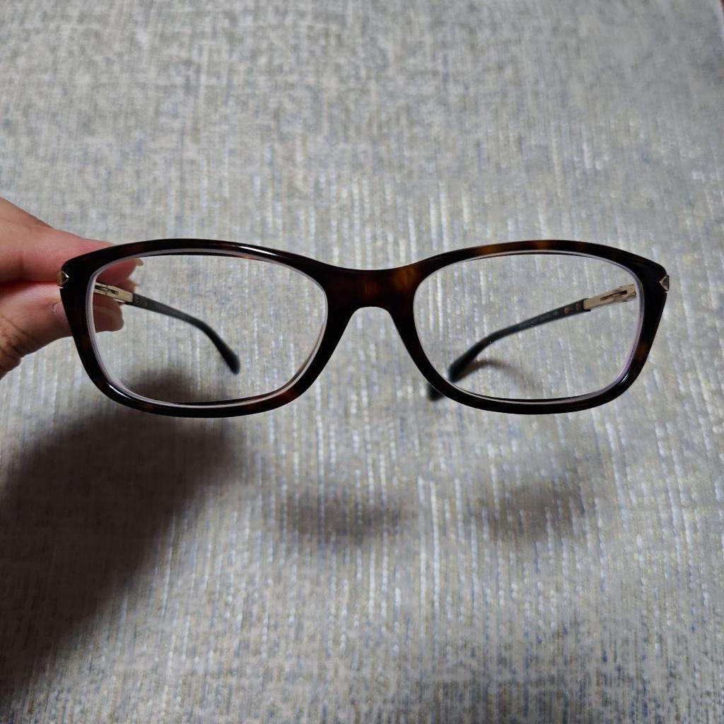 Used PRADA Glasses Tortoiseshell Pattern Frame with Case