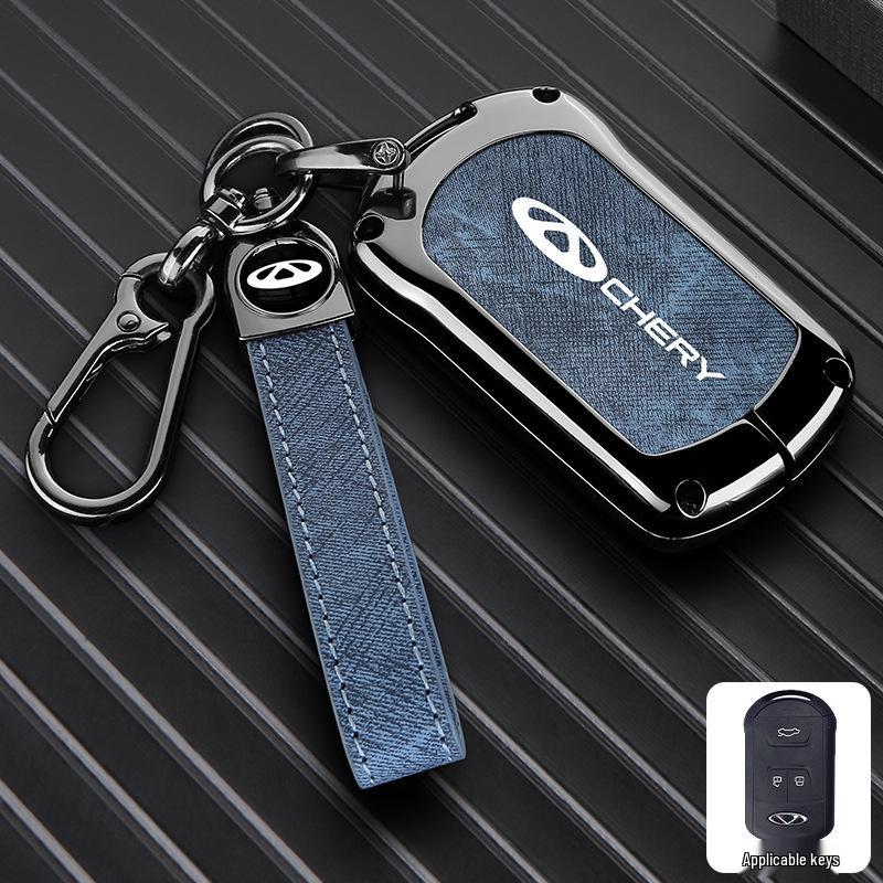 Zinc Alloy Key Shell Covers for Chery, Tiggo 8, 7 Plus - Full Coverage, 5x Anti-Drop Protection