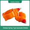 Automatic Spring Chicken Drinker with Nipple, Cup, and Hanging Basket for Poultry and Livestock.