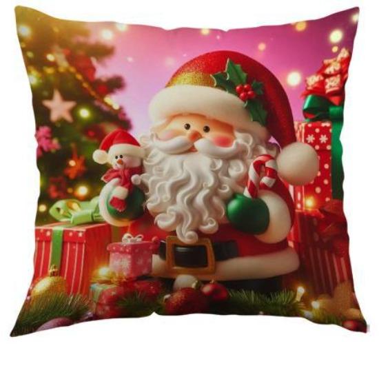 

Новая Рождественская Полиэстеровая Наволочка с Принтом Декоративная Наволочка для Гостиной Скандинавское Рождество Обниматься 45*45cm