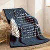 In Loving Memory of My Son Flannel Throw Blanket Soft Cozy Tribute Blanket with Heartfelt Poem Feather Bird Design All-Season Comf