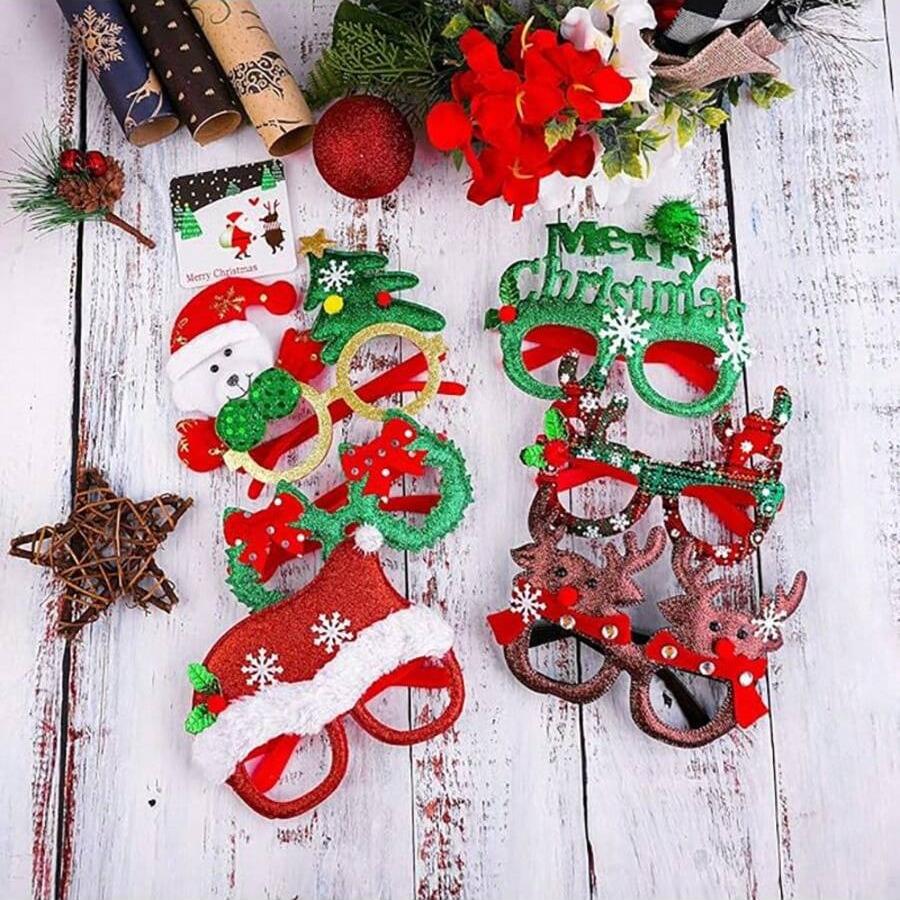 1pc-New Year Christmas Decoration Glasses Deer Ear Christmas Hat Children's Party Decoration Photos Props Christmas Supplies