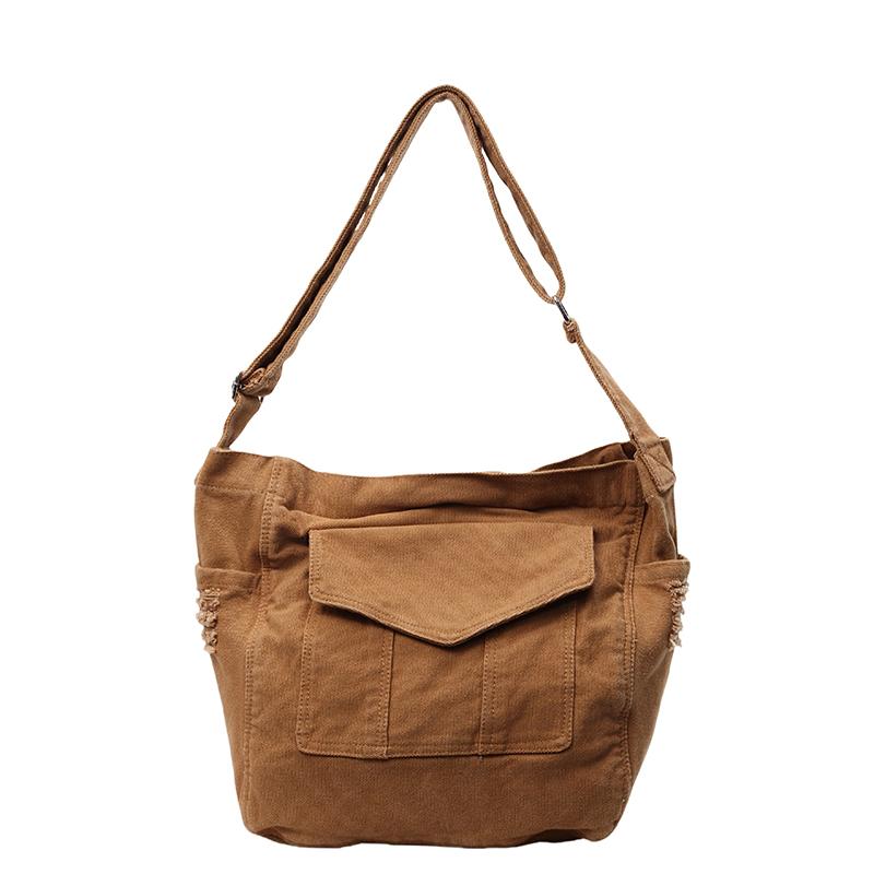 

Fashi Nyl Zipper Solid Color Crossbody Bags 2026 Simple Large Capacity Bags Female Versatile Casual Crossbody Bags коричневый
