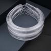 Plain Headbands Toothed Hair Hoop Headbands Clear Plastic Hair Hoop 8mm/12mm/20mm/25mm Plain Headbands Toothed Comb