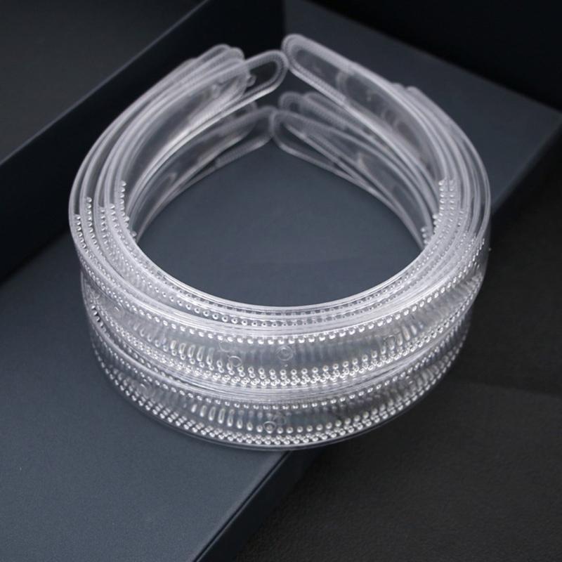 Plain Headbands Toothed Hair Hoop Headbands Clear Plastic Hair Hoop 8mm/12mm/20mm/25mm Plain Headbands Toothed Comb