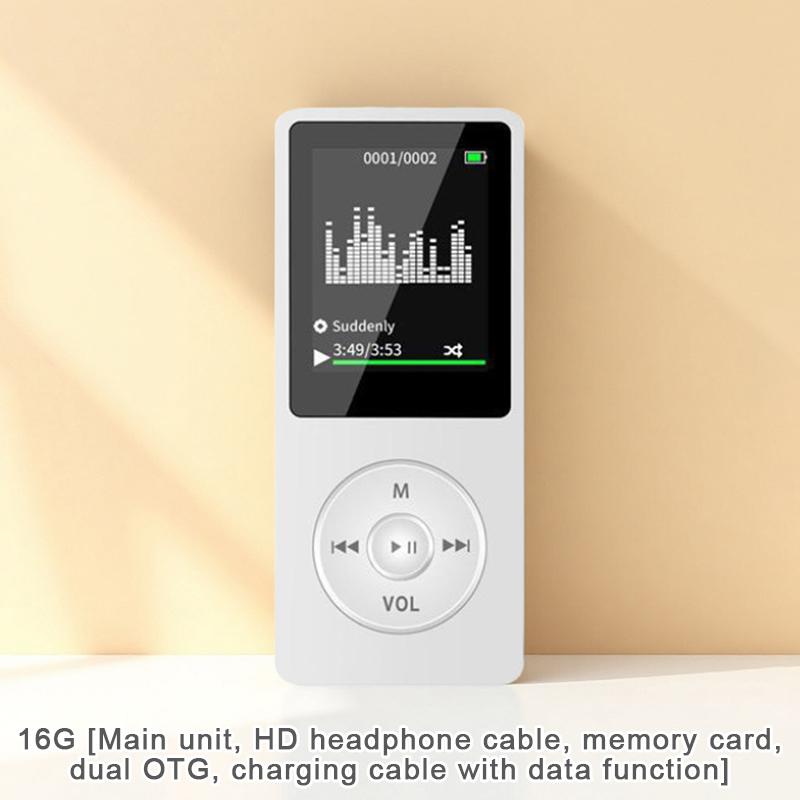 Bluetooth MP4 Music Player Compact Walkman Support TF Card Insertion for Daily English Listening Reading Entertainment
