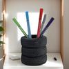 Reifenförmiger Stifthalter Make-up-Pinsel-Organizer Kreativer Bleistift-Aufbewahrungseimer für Heim-Büro-Dekoration Schreibwaren-Zubehör