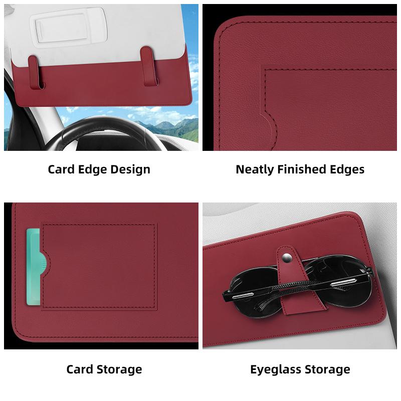 Car Sun Visor Extender Panel Sunglasses Card Storage Car Accessories For Honda Civic FIT CRV HRV Odyssey Vezel CRZ 5th CRX Pilot SM1