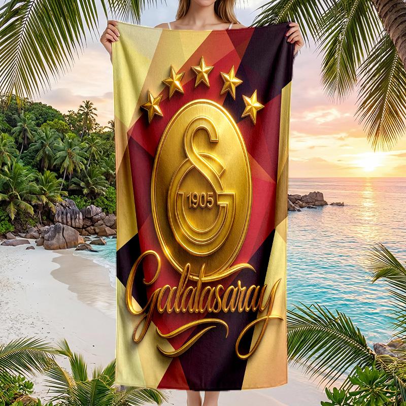 Stampa FC Galatasaray Asciugamano da Spiaggia Quick Dry Microfibra Assorbente Portatile da Viaggio Asciugamano per Nuoto