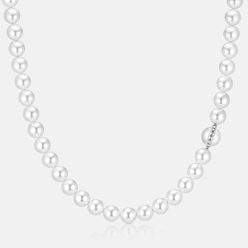 

METROCITY JEWELRY 1992 PERLA Sterling Silver White Necklace A251SN1757WPH 42cm