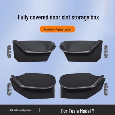 Compatible with Tesla Model Y & 3 Door Storage Box Organizer Groove Mat
