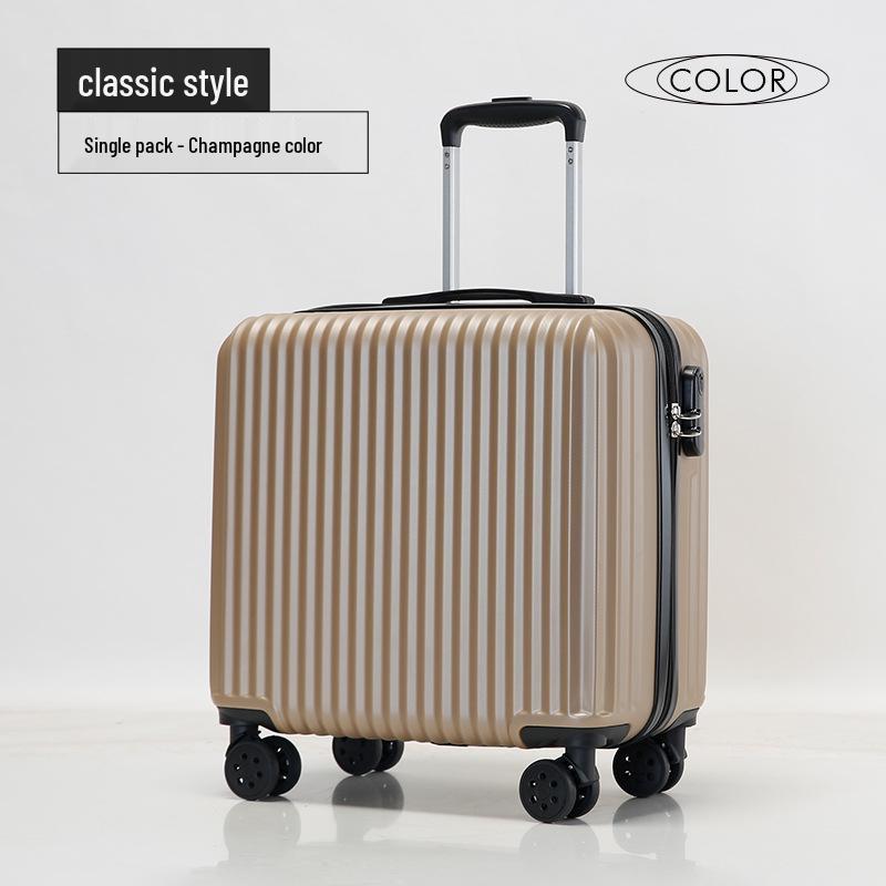 

18 Compact Silent Trolley Suitcase with Universal Wheels and Sturdy Student-Friendly Combination Lock 18-inch