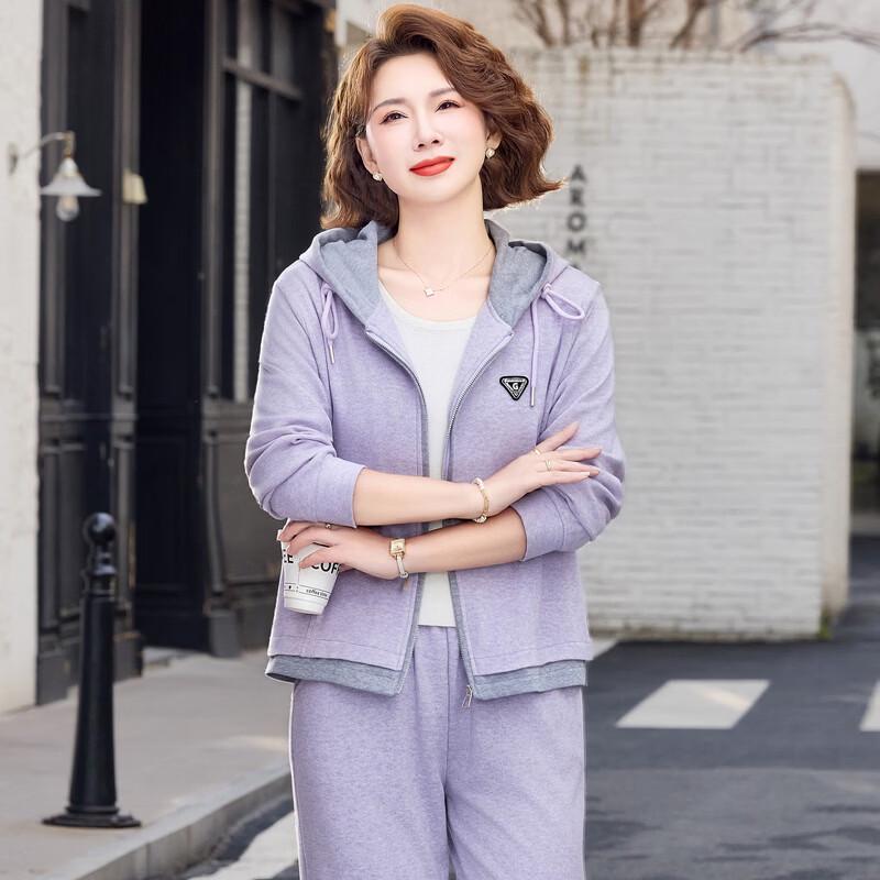 Fengxiao 2026 Women's Casual Hooded Two-Piece Sportswear Set