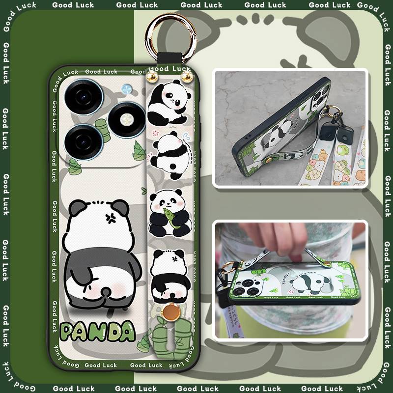 Fashion Design Shockproof Phone Case For Tecno Spark20/KJ5 Protective Back Cover Anti-dust Cute Dirt-resistant Panda