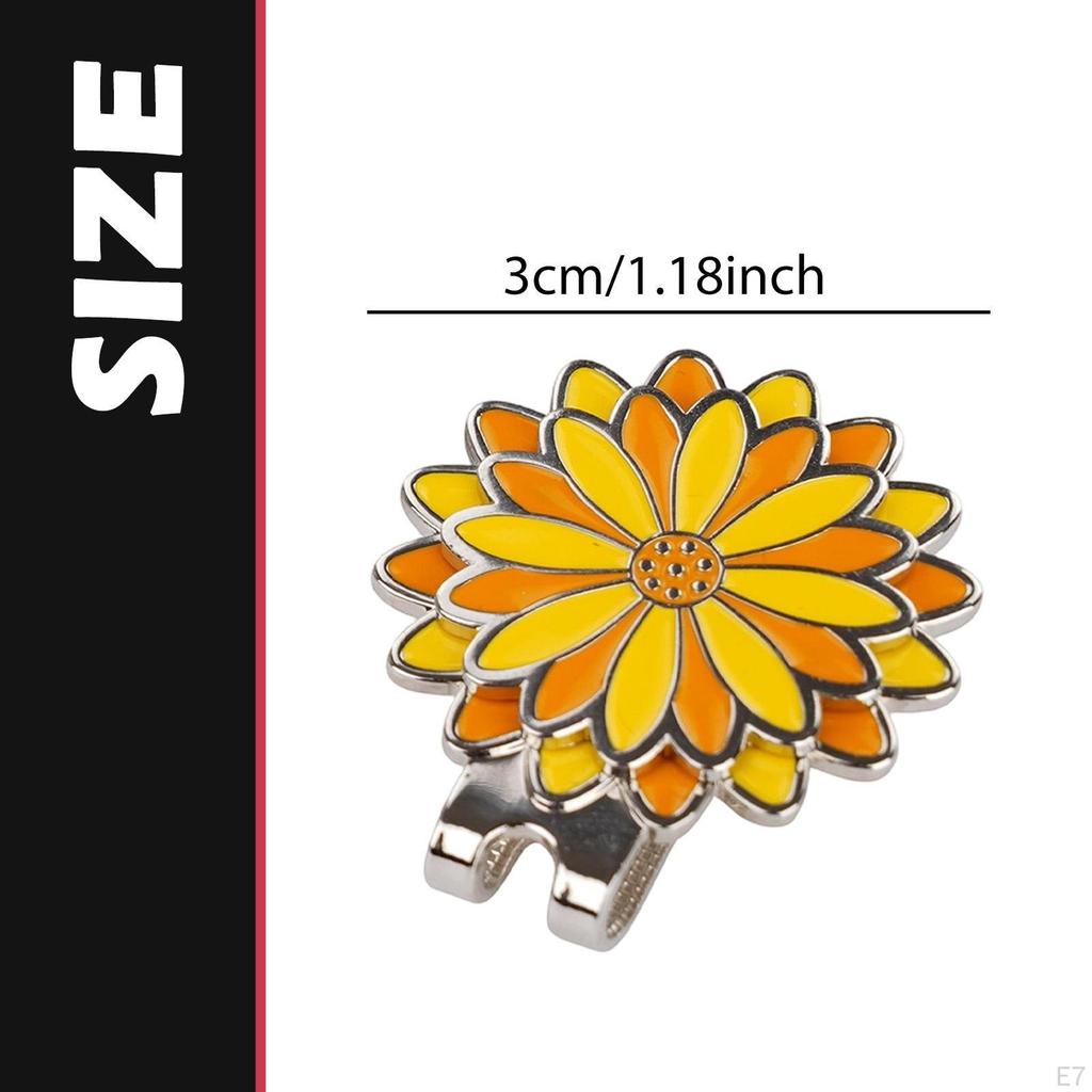 Decorative Golf Ball Marker with Hat Clip, Portable Pocket Accessory, Multifunctional And