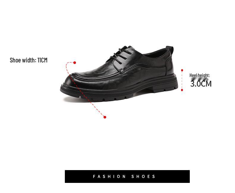 2025 Men's Autumn Comfortable Durable Cowhide Leather Shoes - British Business Casual & Formal Style