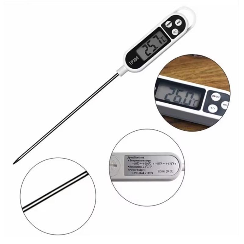 Stainless Steel Probe Type Meat Thermometer Household Food Thermometer Pen Type Milk Temperature Cooking Food Thermometer